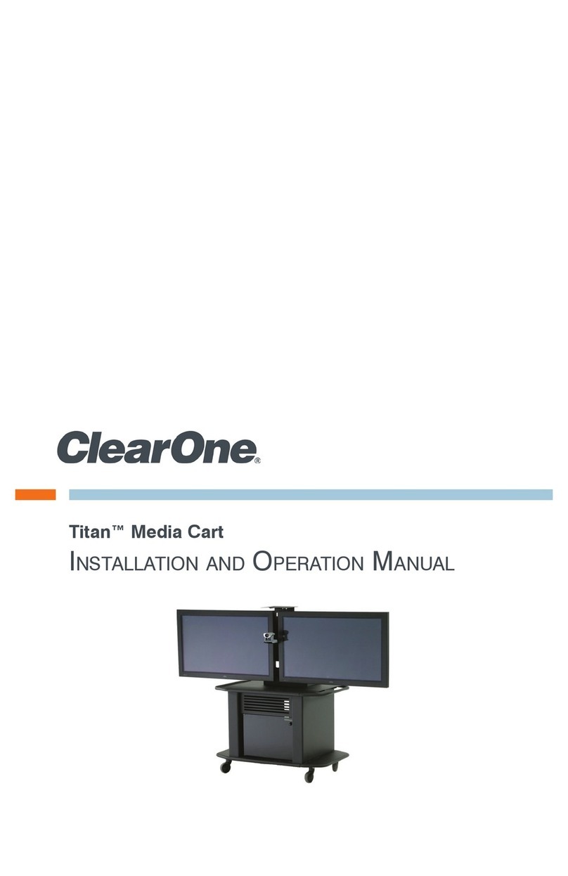 Clear One Titan Media Cart Installation and operation manual Clear One Titan Media Cart Installation and operation manual