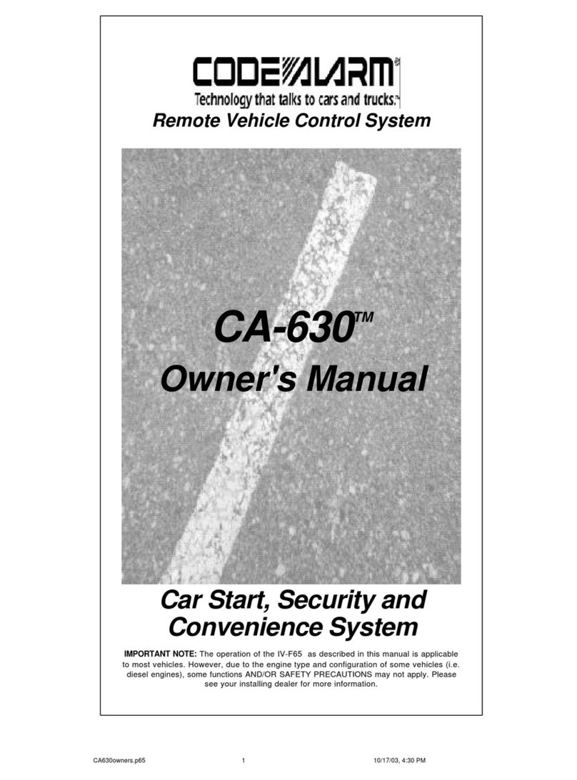 Code Alarm CA-630 User manual