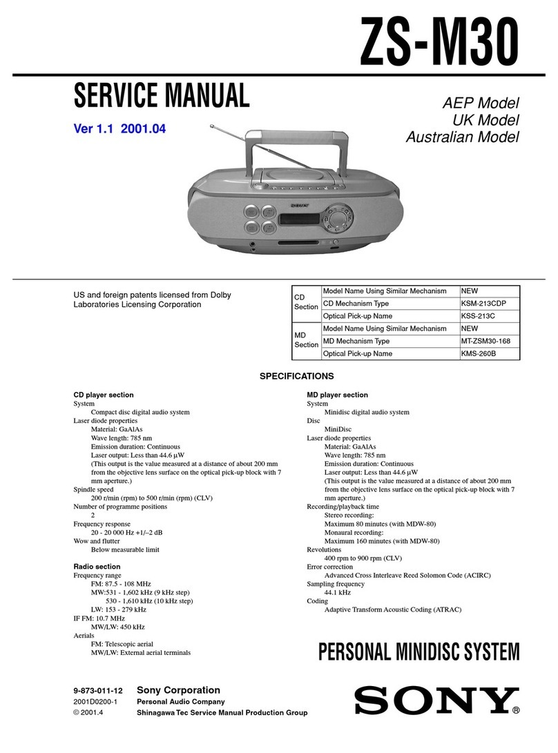 Sony ZS-M30 User manual