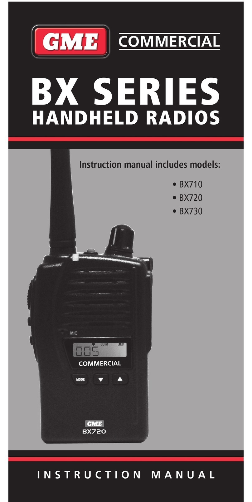 GME BX710 User manual