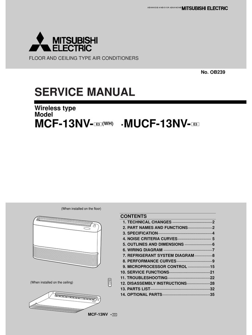Mitsubishi Electric MCF-13NV-E3 User manual Mitsubishi Electric MCF-13NV-E3 User manual