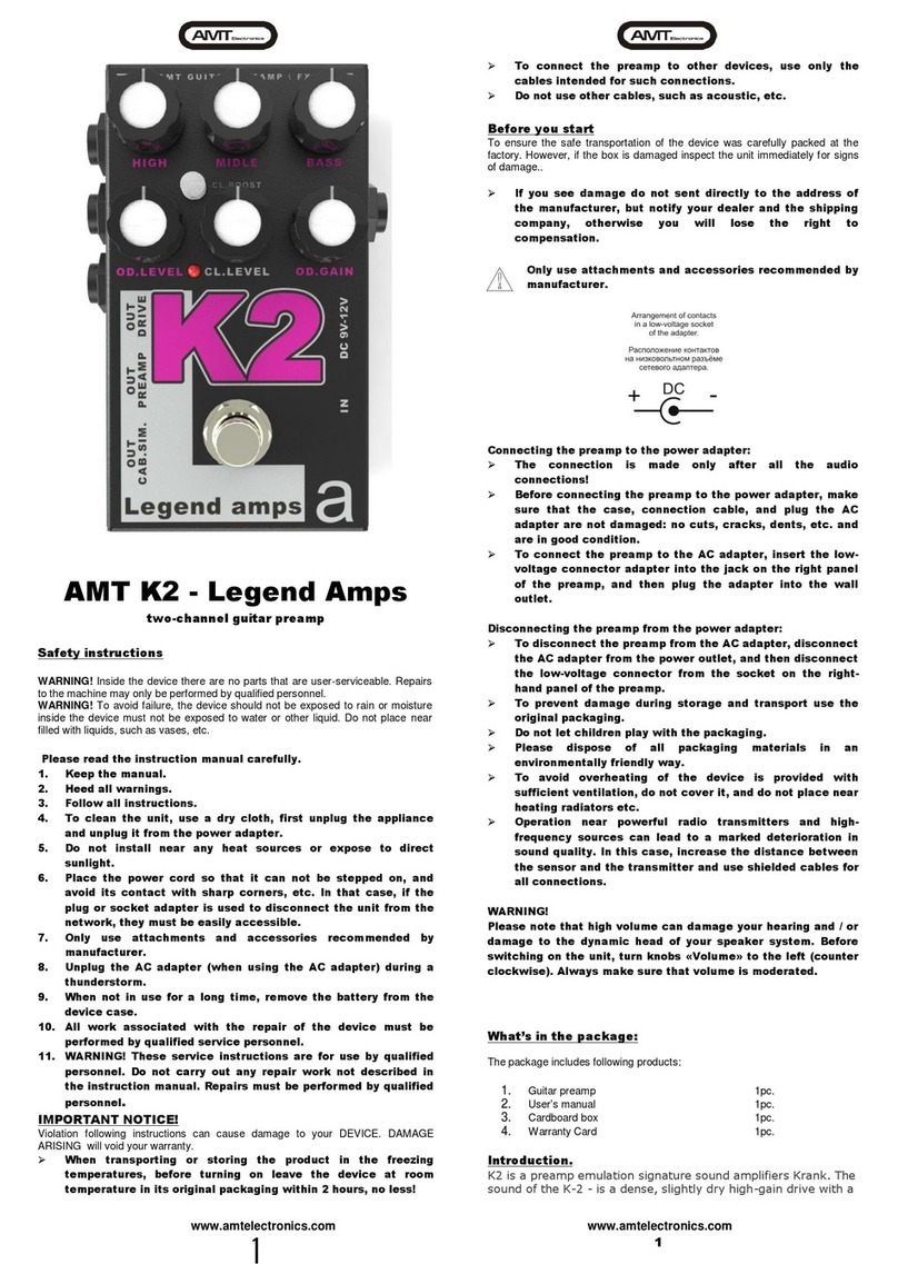 AMT Legend Amps K2 quick guide
