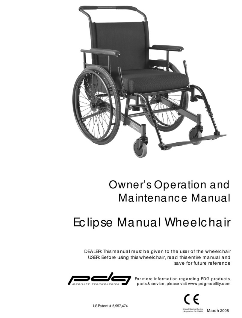 PDG Mobility Eclipse Manual Wheelchair Installation guide