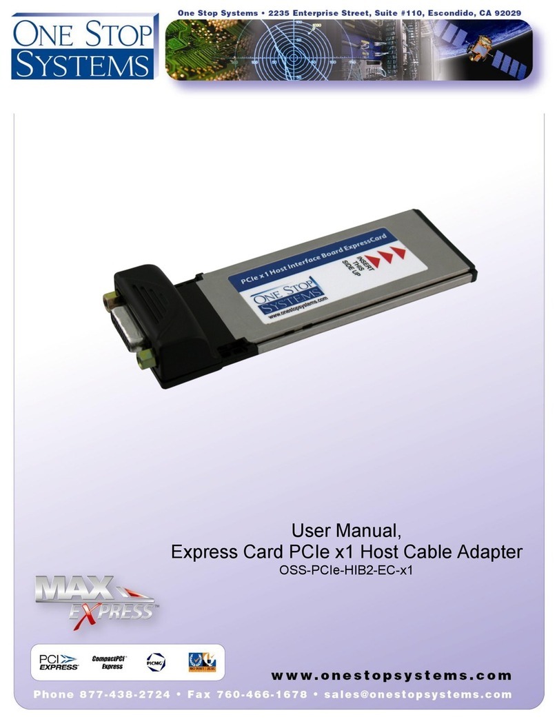 One Stop Systems OSS-PCIe-HIB2-EC-x1 User manual One Stop Systems OSS-PCIe-HIB2-EC-x1 User manual