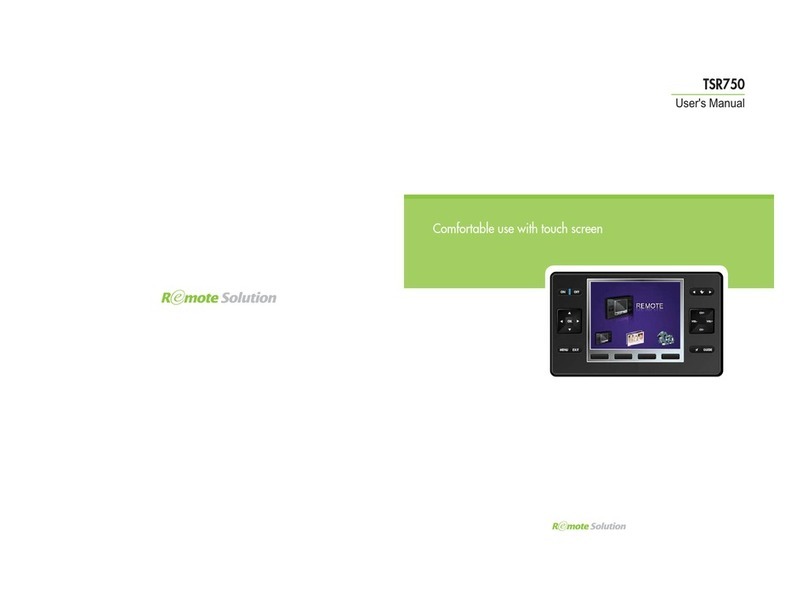 Remote Solution TSR750 user manual