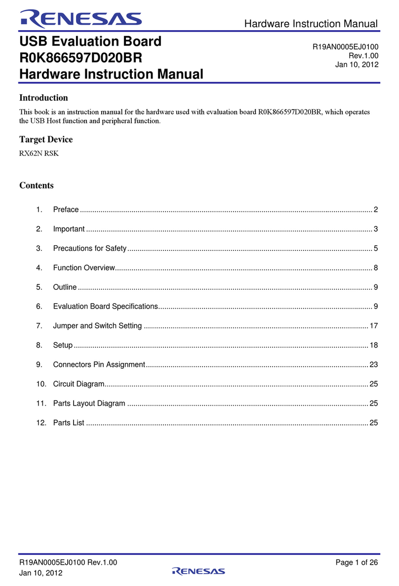 Renesas R0K866597D020BR Hardware instruction manual