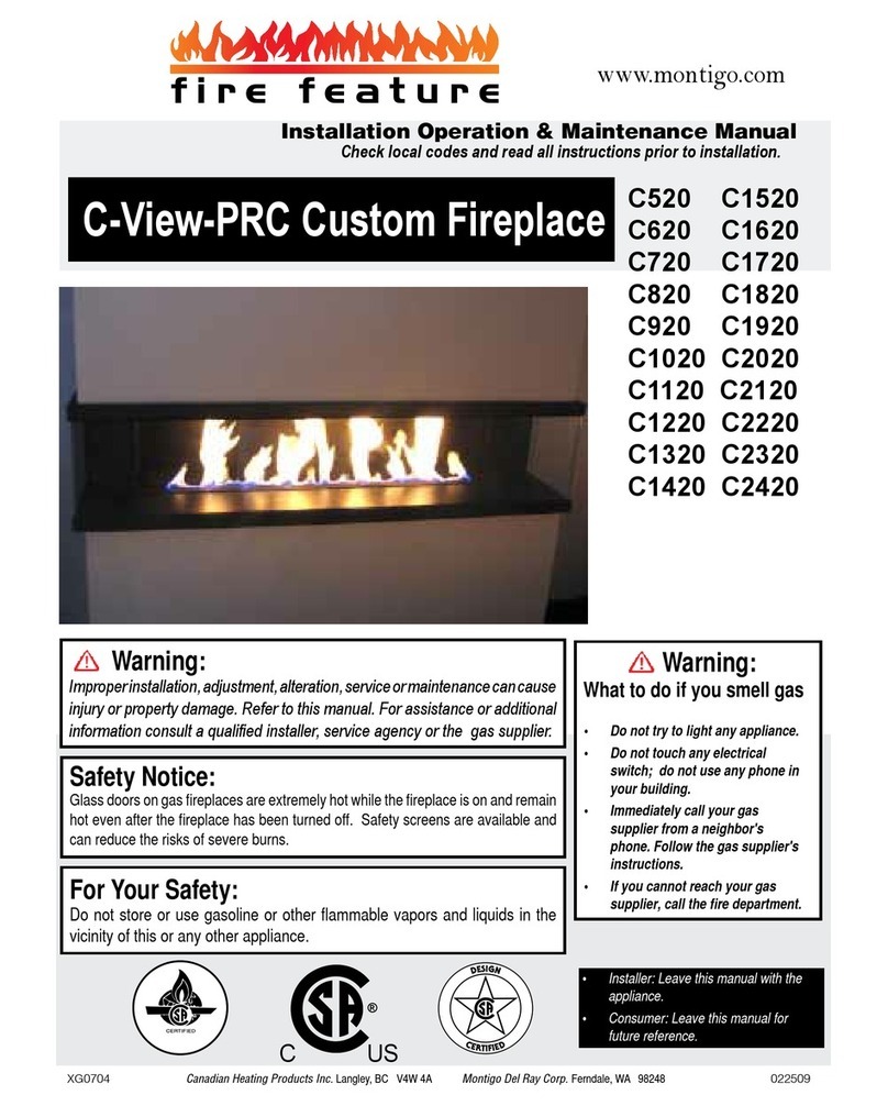 Fire feature C520 Installation, operation & maintenance manual Fire feature C520 Installation, operation & maintenance manual