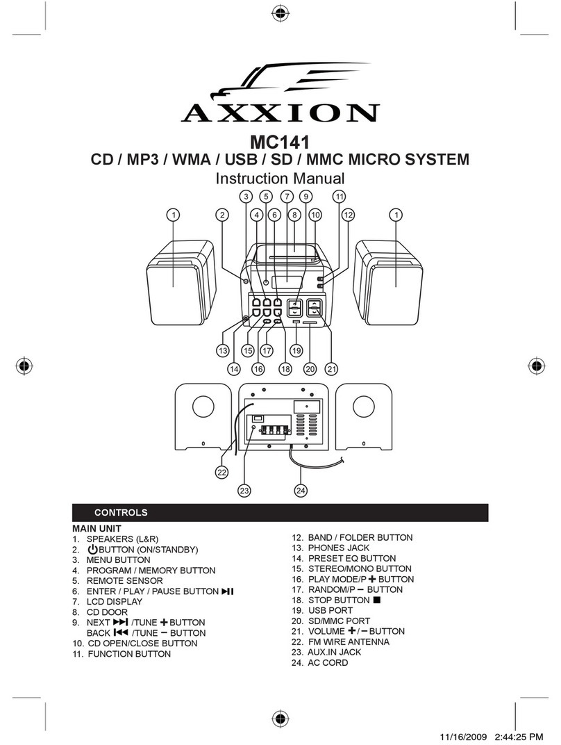 Axxion MC141 instruction manual