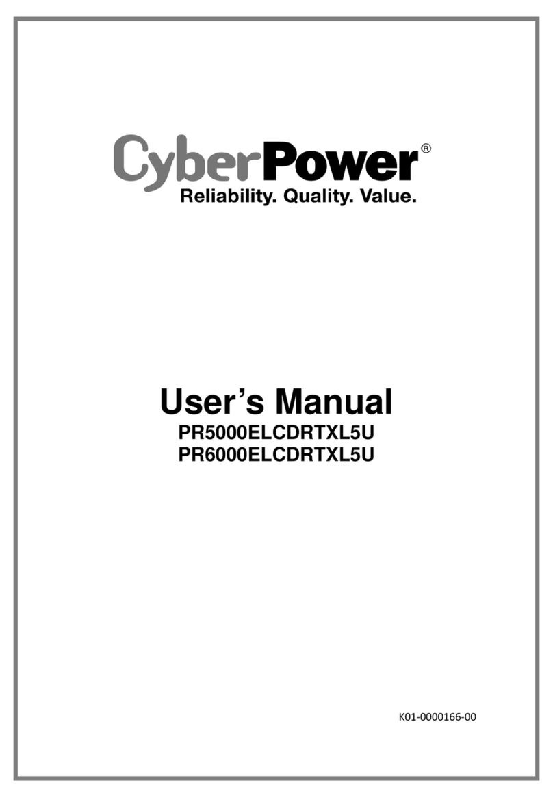 CyberPower PR5000ELCDRTXL5U User manual CyberPower PR5000ELCDRTXL5U User manual