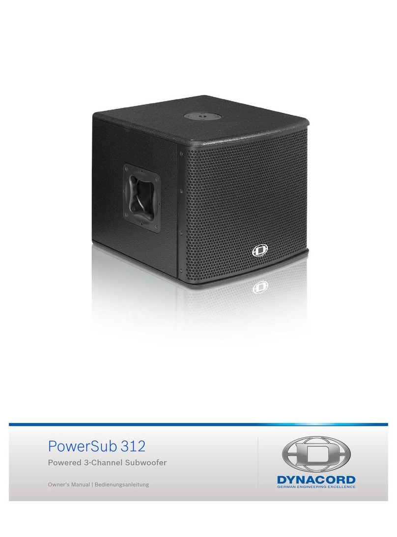 Dynacord PowerSub 312 owner's manual