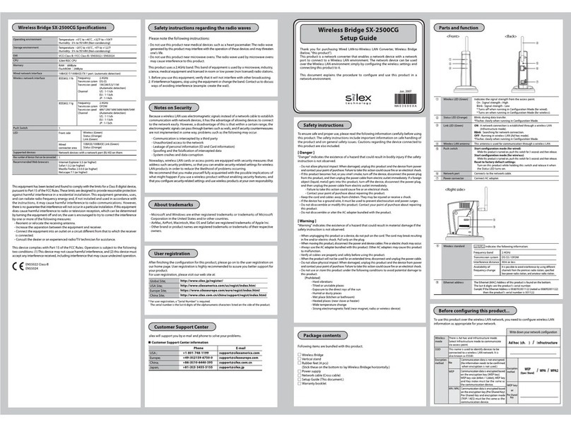 Silex technology SX-2500CG Setup guide