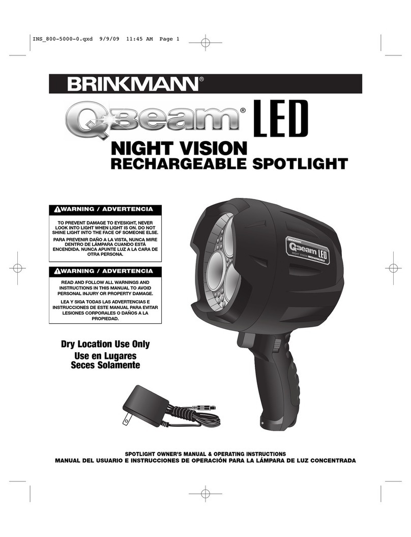Brinkmann Qbeam Owner's manual & operating instructions