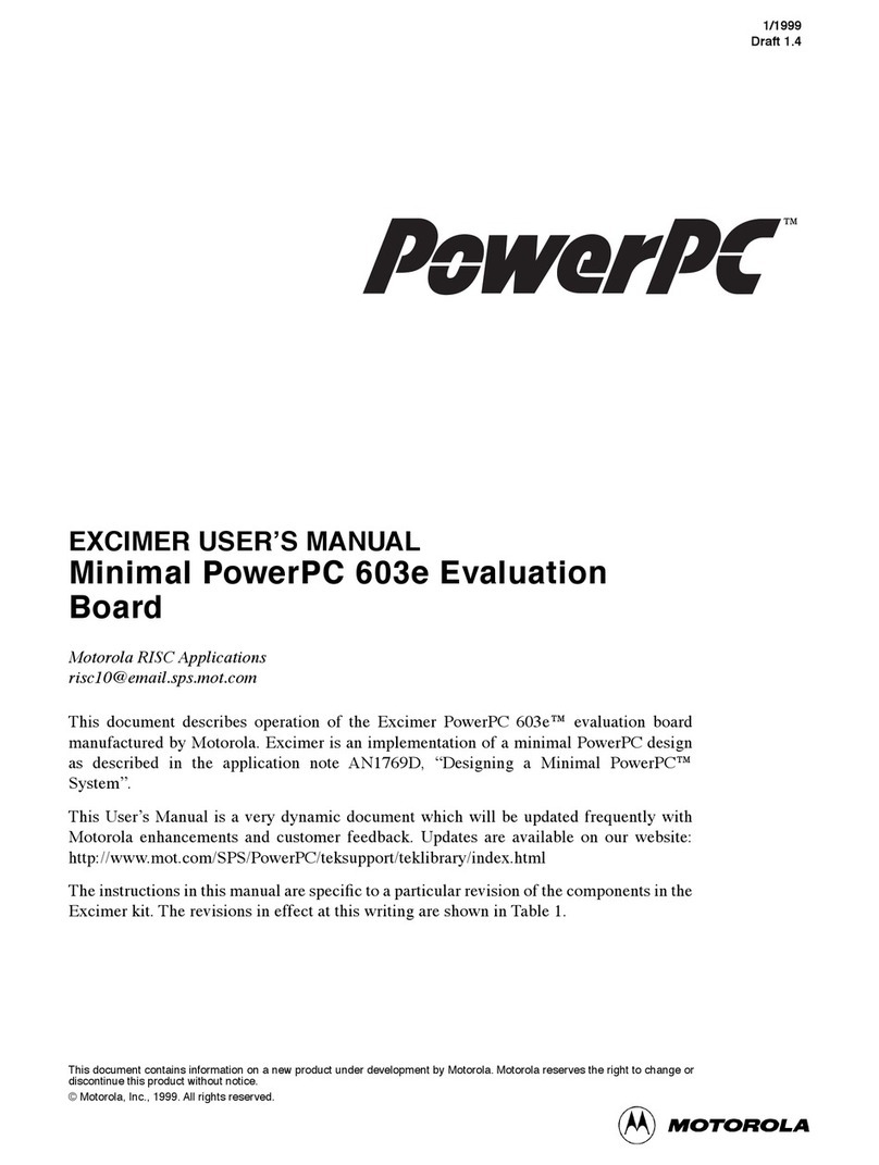 Motorola Minimal PowerPC 603e User manual