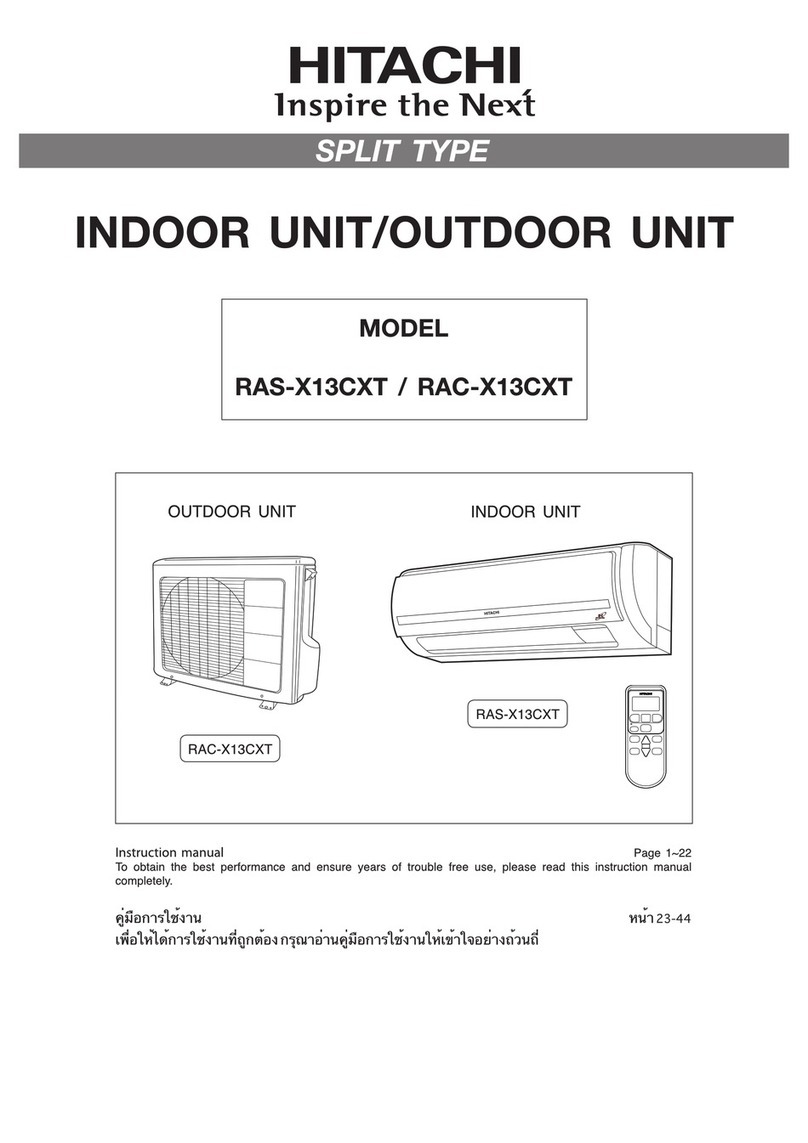 Hitachi RAS-X13CXT User manual