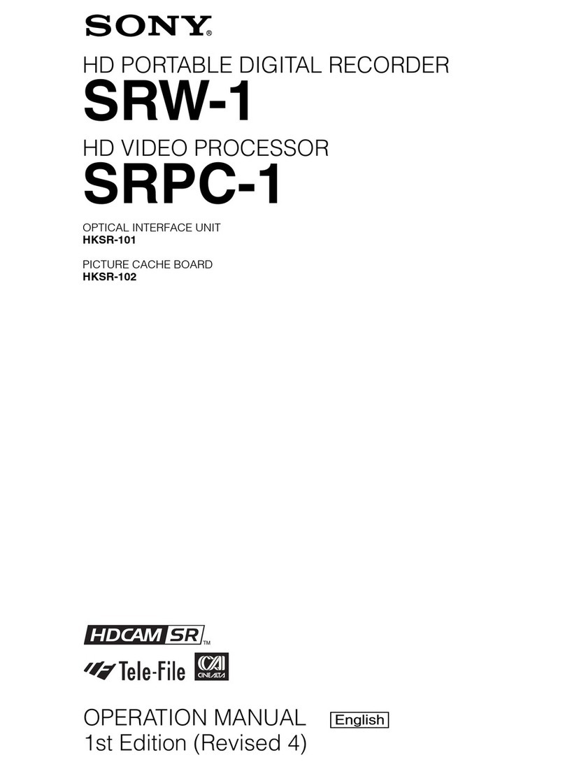 Sony SRW-1 Operation manual