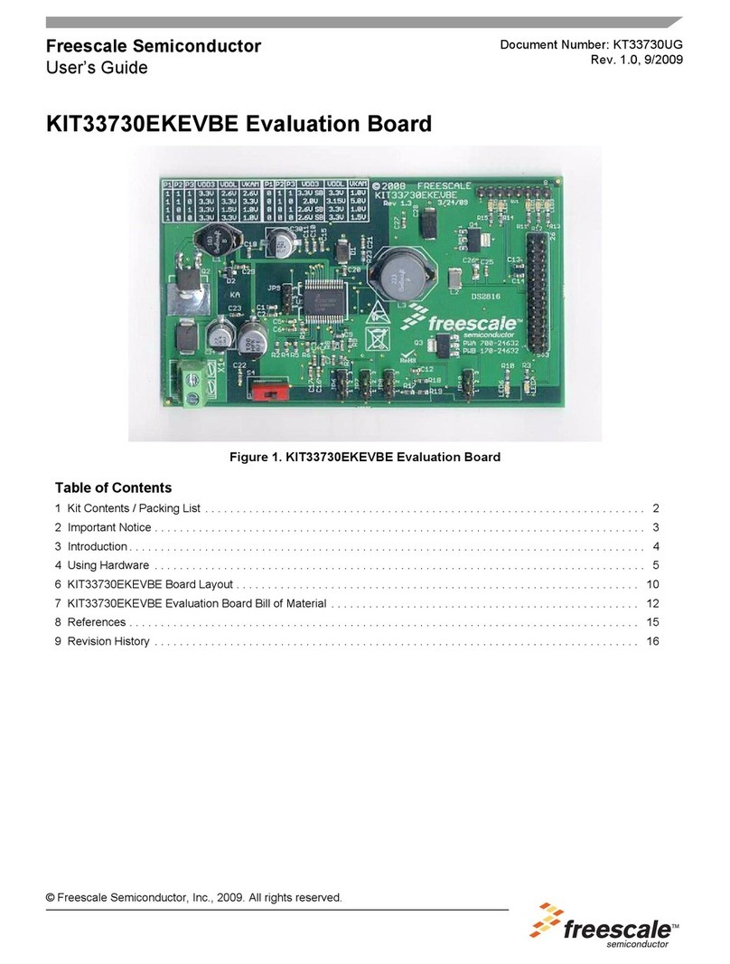 Freescale Semiconductor KIT33730EKEVBE User manual Freescale Semiconductor KIT33730EKEVBE User manual