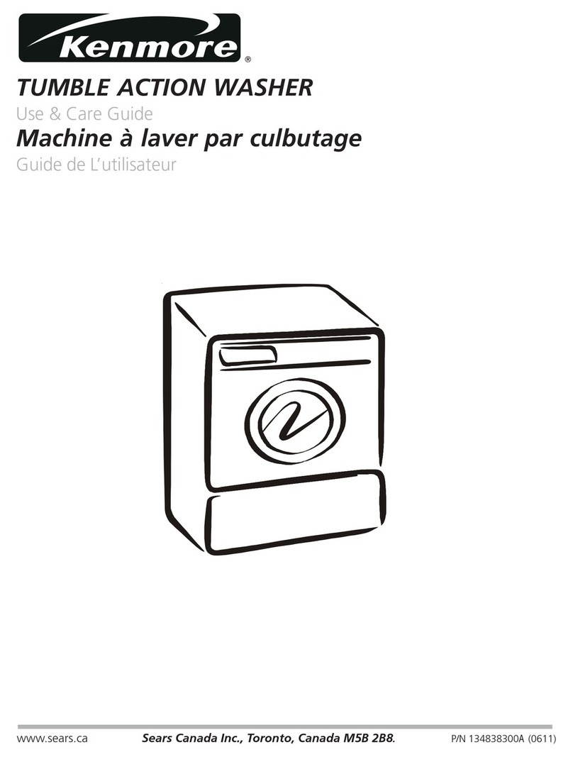 Kenmore TUMBLE ACTION WASHER User manual