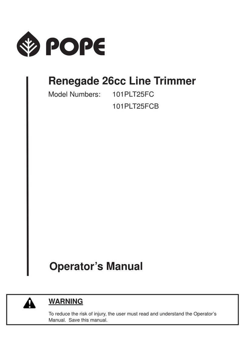 Pope 101PLT25FC Operator's manual