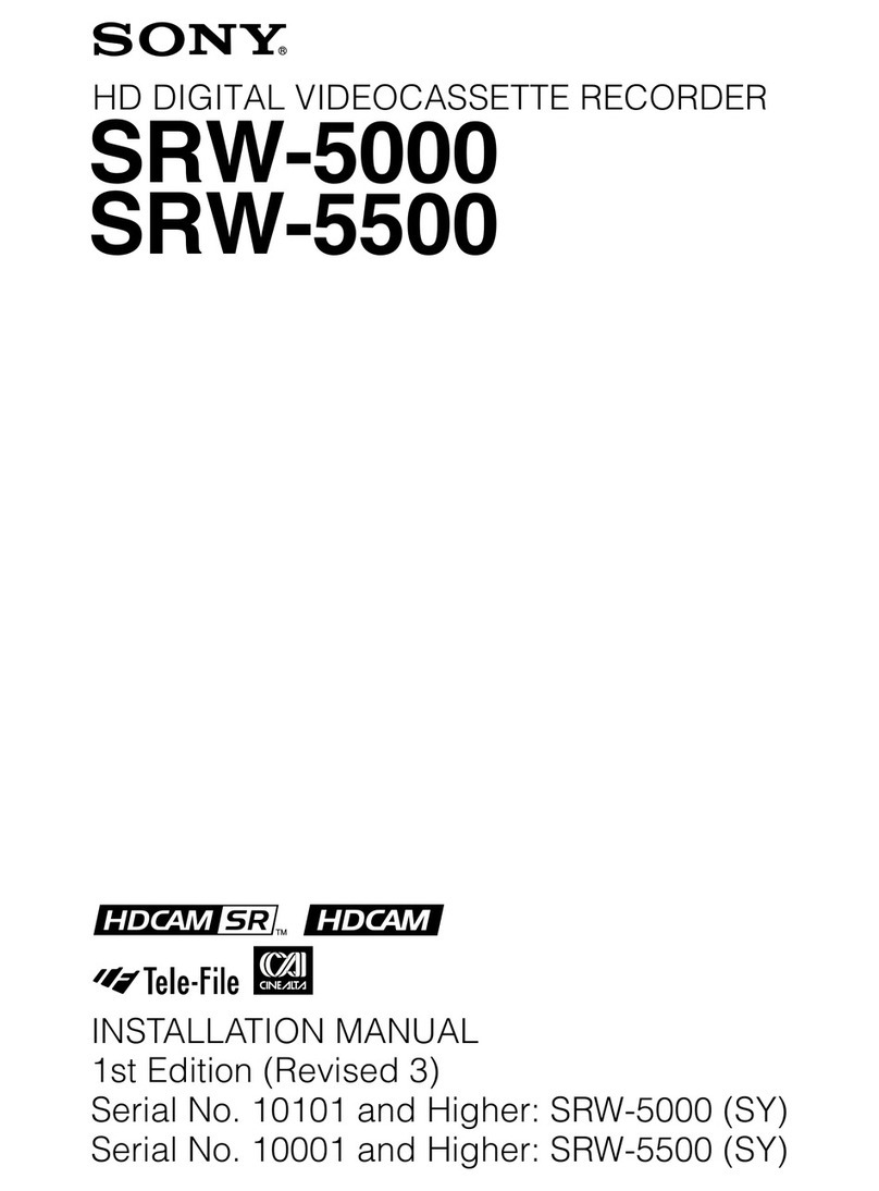 Sony SRW-5000 User manual
