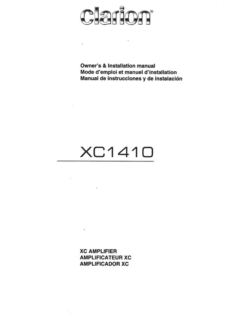 Clarion XC1410 Quick start guide