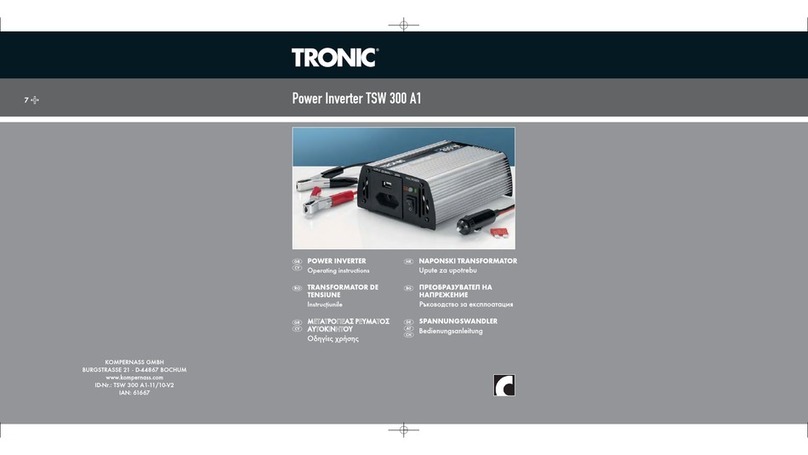 Tronic TSW 300 A1 Operation instructions
