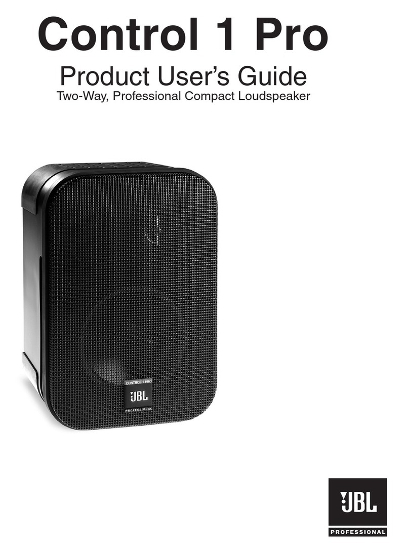 JBL Control 1 Pro Specification sheet