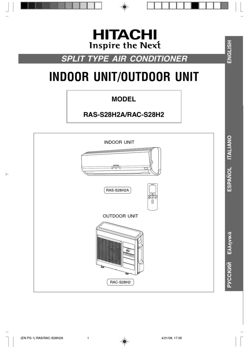 Hitachi RAS-S28H2A User manual Hitachi RAS-S28H2A User manual