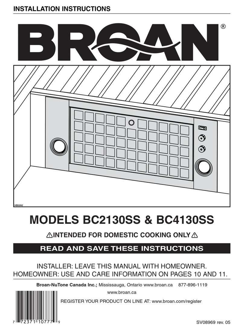 Broan BC2130SS installation instructions