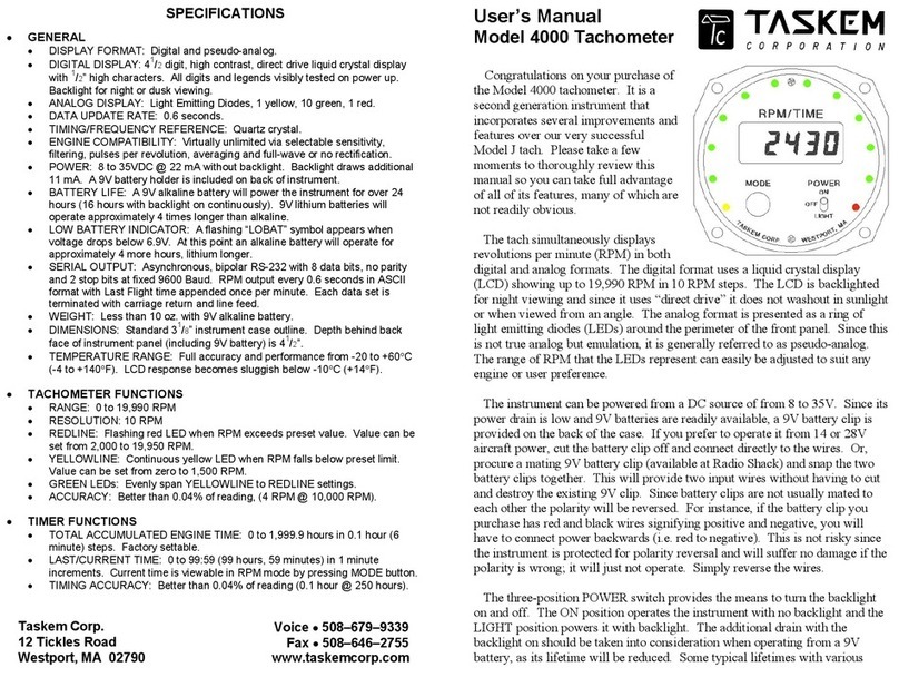 Taskem 4000 user manual