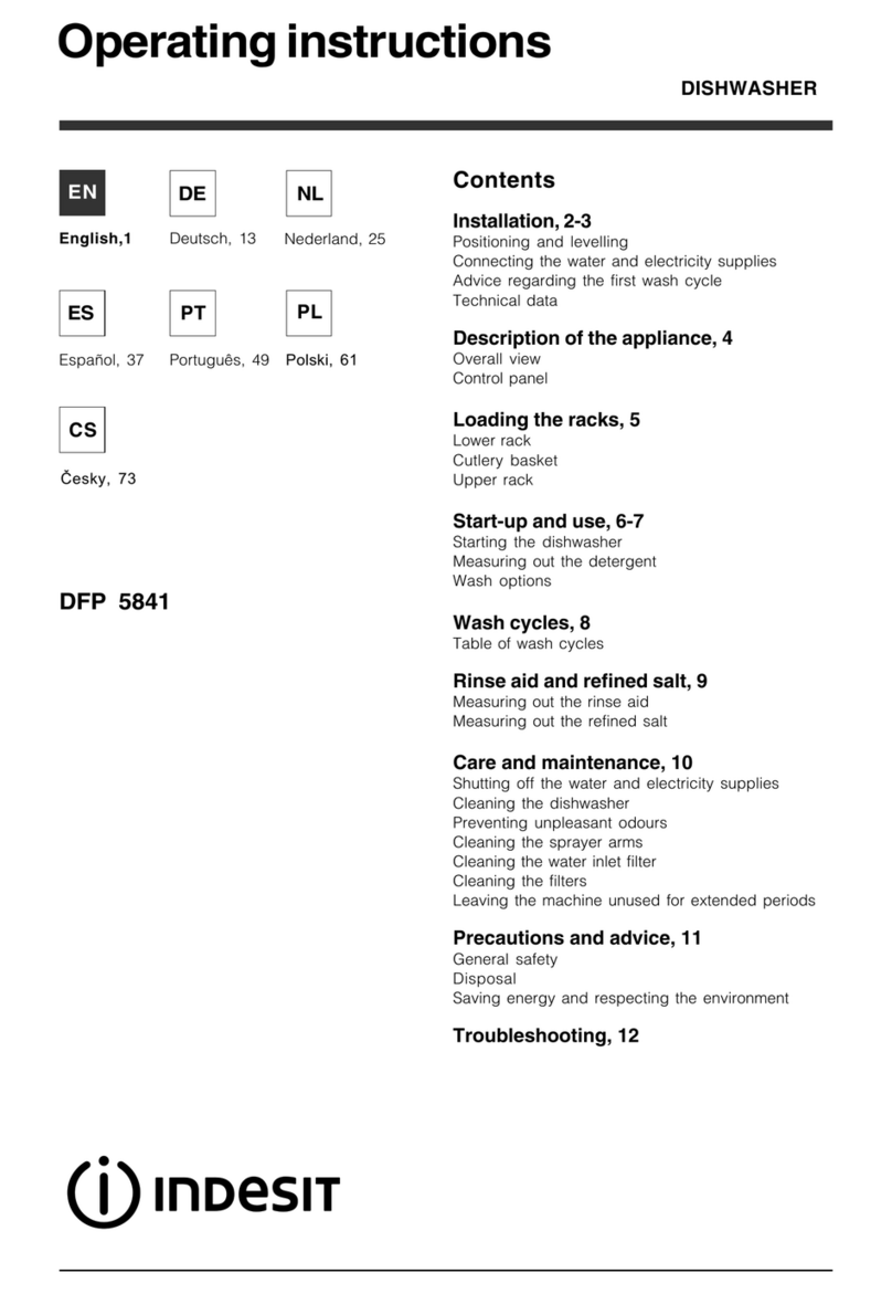 Indesit DFP 5841 operating instructions