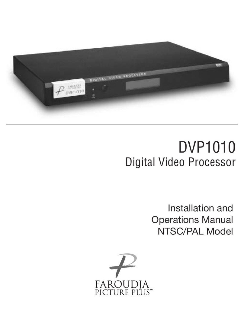 Faroudja DVP1010 Installation and operation manual