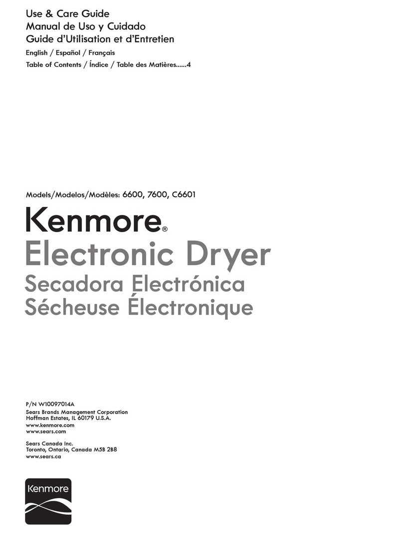 Kenmore 6600 User manual