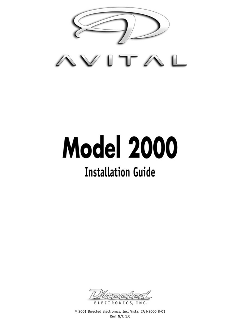 Avital 2000 User manual
