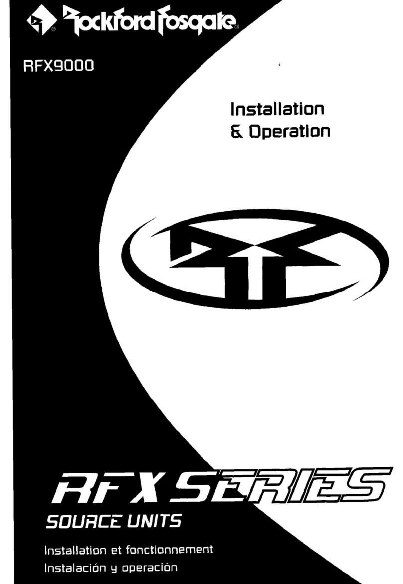 Rockford Fosgate RFX9000 Installation & operation