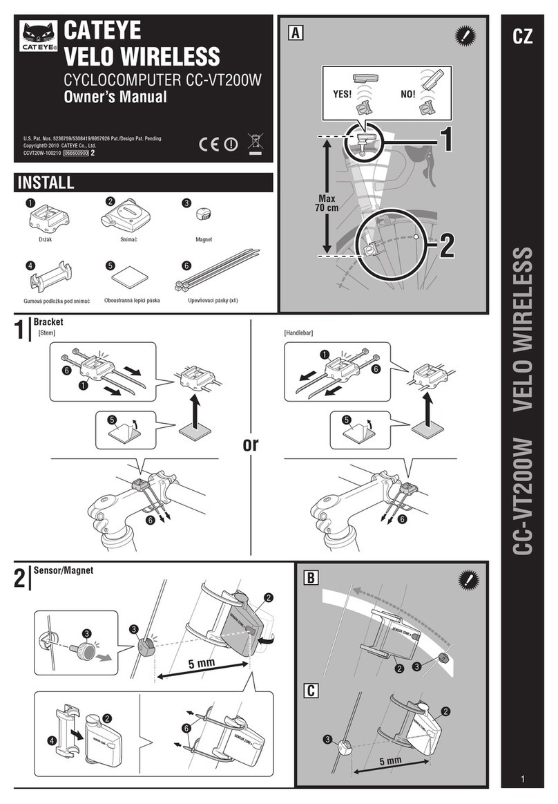 Cateye VELO WIRELESS CC-VT200W User manual
