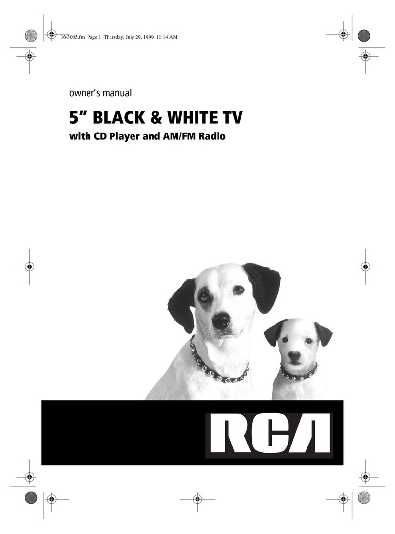 RCA 5inch BLACK & WHITE TVwith CD Player and AM/FM... User manual RCA 5inch BLACK & WHITE TVwith CD Player and AM/FM... User manual
