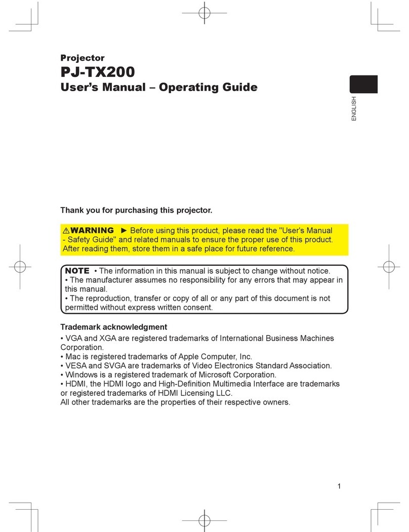 Hitachi PJ-TX200 User manual