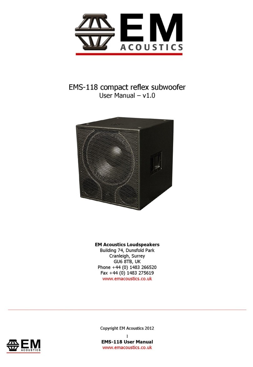 EM Acoustics EMS-118 User manual EM Acoustics EMS-118 User manual