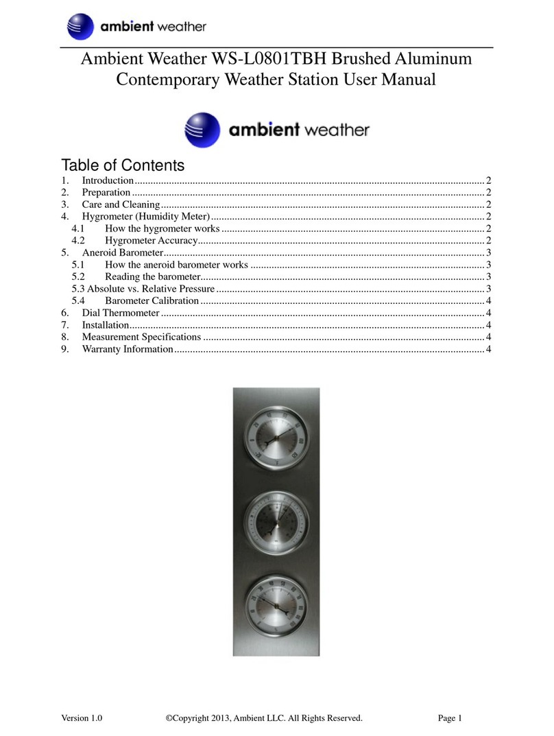 Ambient Weather WS-L0801TBH User manual