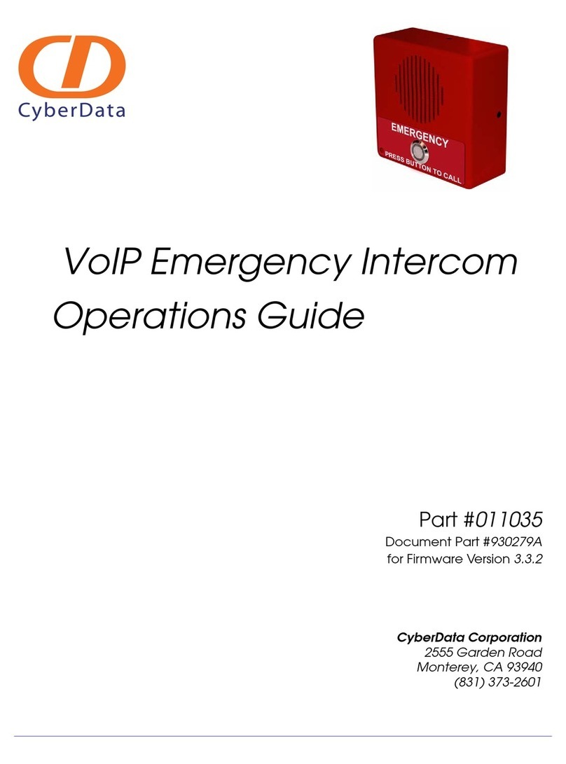 CyberData 11035 User manual