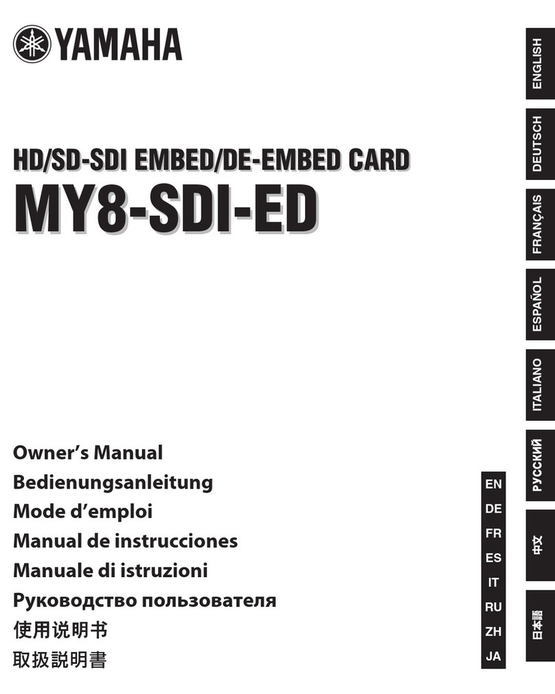 Yamaha MY8-SDI-ED User manual