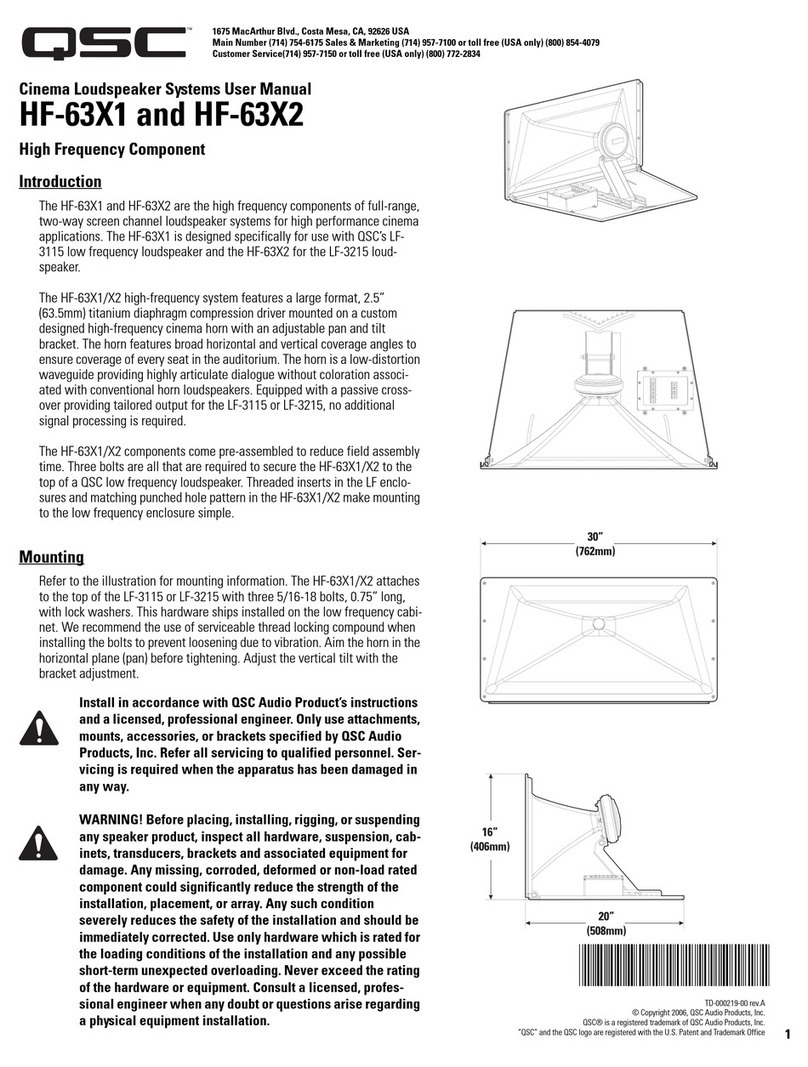 QSC HF-63X1 User manual