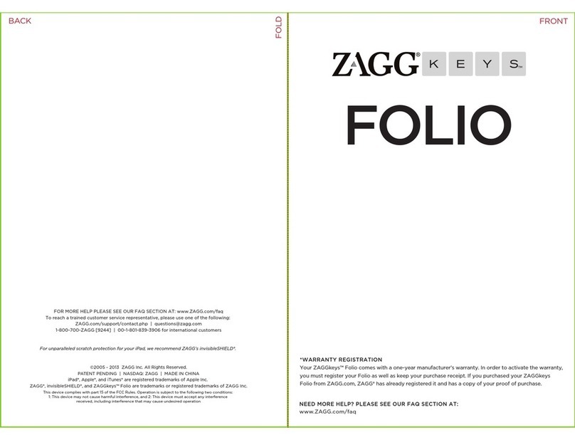 Zagg FOLIO quick guide