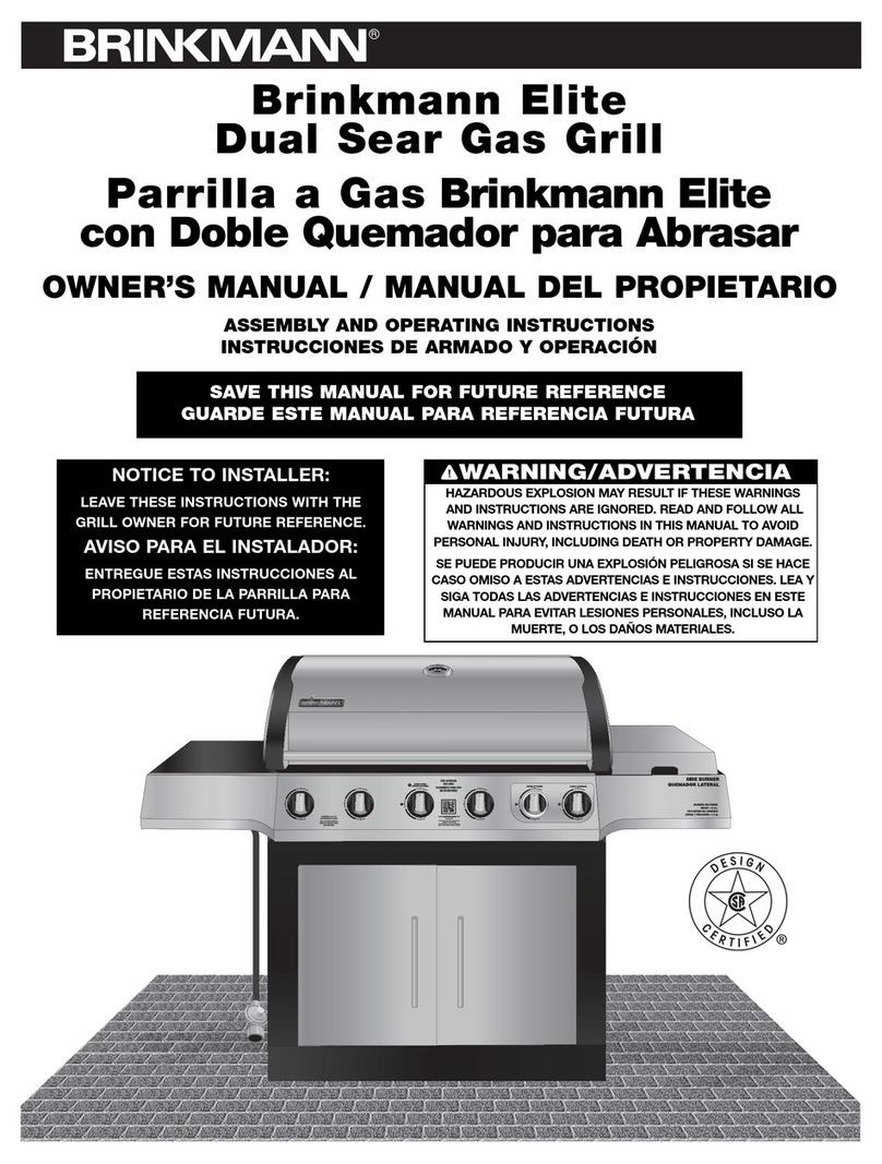 Brinkmann Dual Sear Gas Grill owner's manual