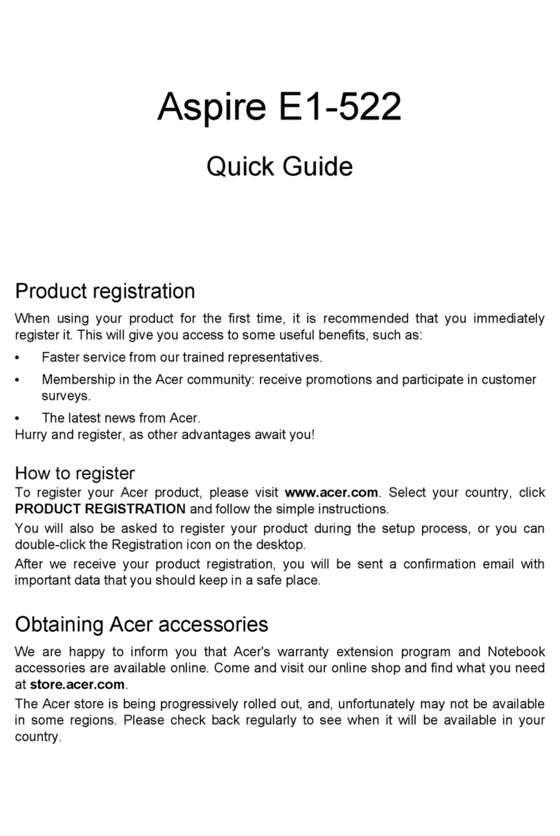 Acer Aspire E1-522 quick guide