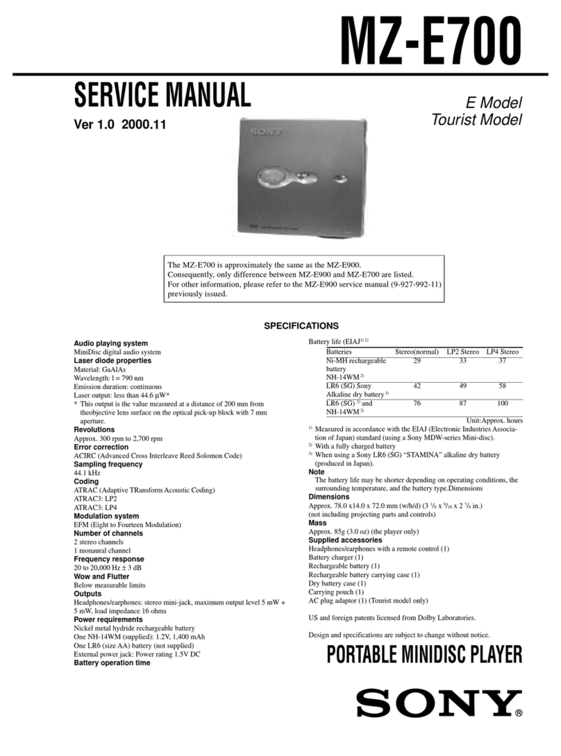 Sony MZ-E700 User manual