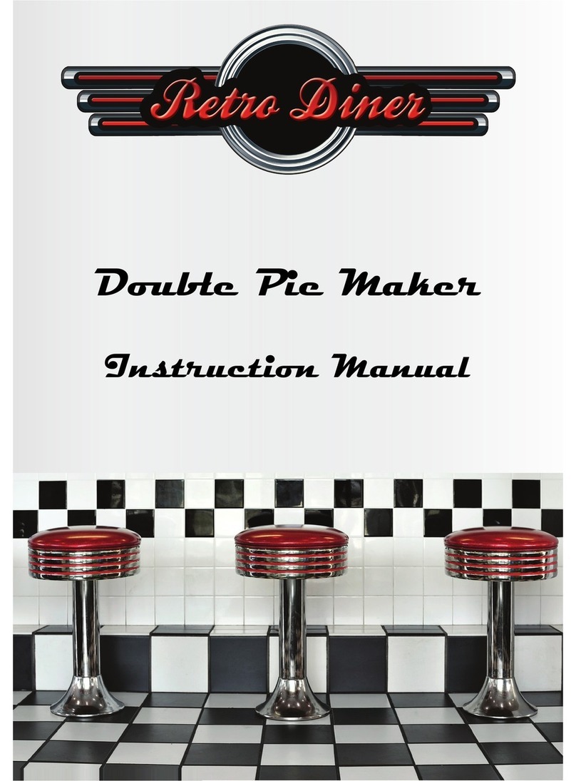 Retro Diner Double Pie Maker User manual