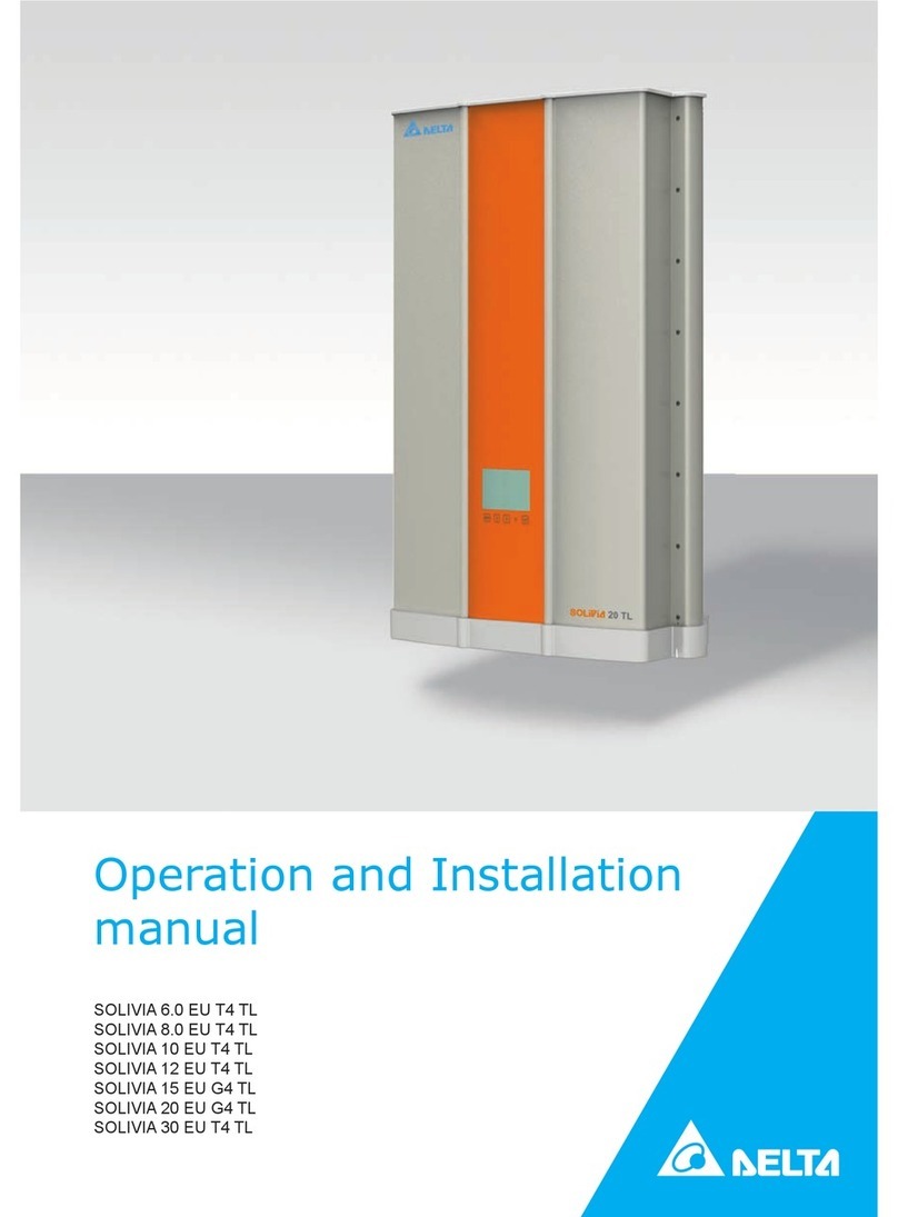 Delta Energy Systems Solivia 30 EU T4 TL Operation and installation manual