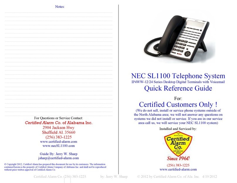 NEC QuSL1100 User manual