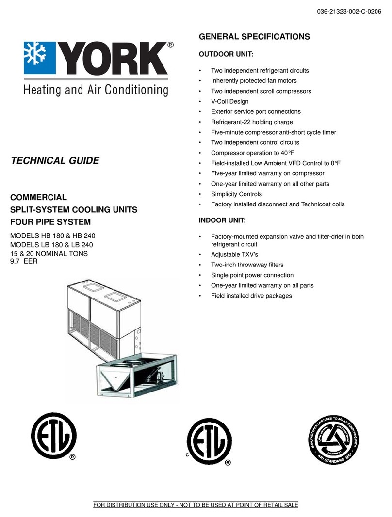 York HB 240 Quick start guide